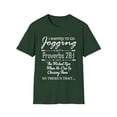 thumbnail image 1 of Funny I Wanted To Go Jogging Proverbs 28:1 Unisex Softstyle T-Shirt, 1 of 4