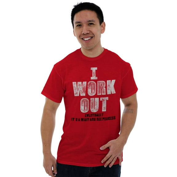 Funny I Work Out Procrastination Men's Graphic T Shirt Tees Brisco Brands L