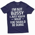 thumbnail image 1 of Funny I am not bossy tee shirt manager boss businessman businesswoman tee shirt (X-Large Navy Blue), 1 of 7