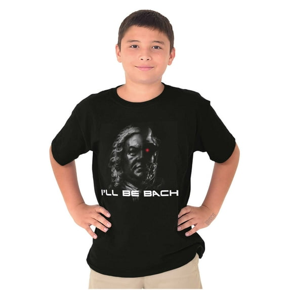 Funny I'll Be Back Bach Music Pun Boys Kids T Shirt Tees Tops Teen Brisco Brands X