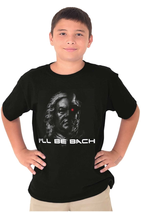 Funny I'll Be Back Bach Music Pun Boys Kids T Shirt Tees Tops Teen Brisco Brands X