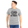 thumbnail image 1 of Funny I'm Awake But Not Ready Joke Plus Size Crewneck Graphic Tee Shirt Brisco Brands 2X, 1 of 6