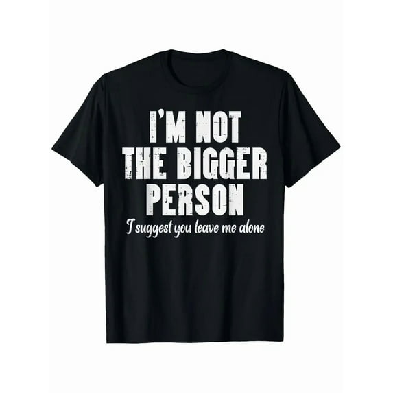 Funny "I'm Not the Bigger Person" Siamese Cat Rock Virtuoso T-Shirt - Matching Black Tee with White Text & Feline Guitarist Design, Short Sleeve Casual Shirt for &, All-Season Fit