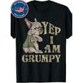 thumbnail image 1 of Funny 'I'm Grumpy' French Bulldog Graphic T-Shirt - Men's Casual Cotton Tee with Patriotic Design, Short Sleeves, Round Neck, Black, Everyday Tshirt | Patriotic Clothing | Flexible Cotton Top, 1 of 4