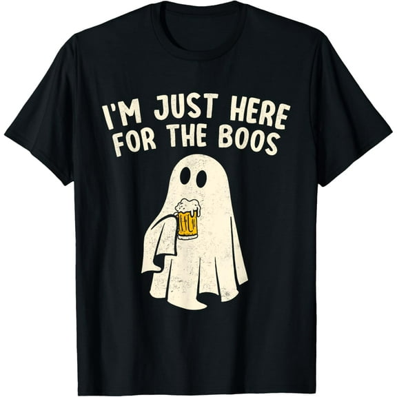 Funny I'm Just Here For The Boos Halloween Costumes Ghost T-Shirt