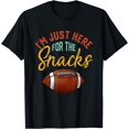 thumbnail image 1 of Funny I'm Just Here for the Snacks Vintage Fantasy Football T-Shirt, 1 of 3