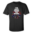 thumbnail image 1 of Funny I'm Just Here to Bang Fourth of July Unisex Short Sleeve T-Shirt-Black-small, 1 of 4