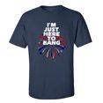 thumbnail image 1 of Funny I'm Just Here to Bang Fourth of July Unisex Short Sleeve T-Shirt-Navy-xxl, 1 of 4