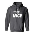 thumbnail image 1 of Funny I'm Naughty and Nice Holiday Christmas Hooded Sweatshirt-Charcoal-xl, 1 of 4