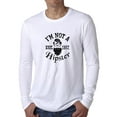 thumbnail image 1 of Funny I'm Not A Hipster 1963 Beard Men's Long Sleeve Grey T-Shirt, 1 of 2