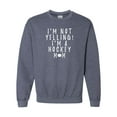 thumbnail image 1 of Funny I'm Not Yelling I'm a Hockey Mom Crew Neck Sweatshirt-Heather Dark Grey-medium, 1 of 4