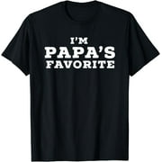 LINCUN Funny I’m Papa’s Favorite Design for Grandchildren Grandkids T-Shirt