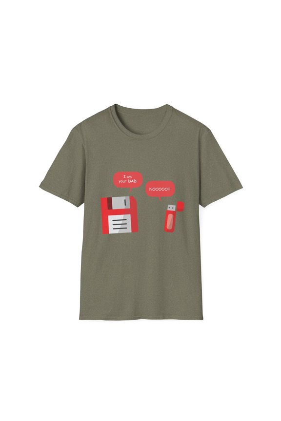 Funny I'm Your Dad Floppy Disk USB Men Women Novelty Science Technology Graphic Gift Unisex Softstyle T-Shirt