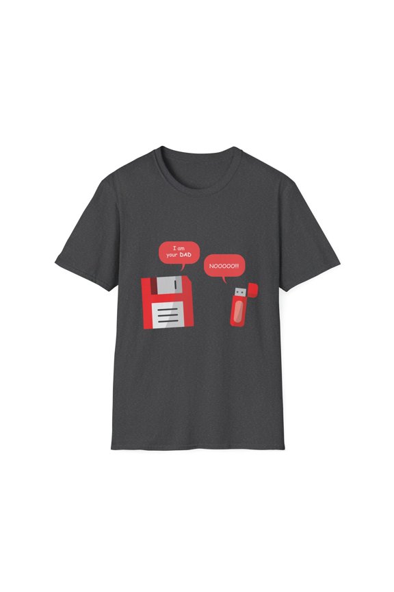 Funny I'm Your Dad Floppy Disk USB Men Women Novelty Science Technology Graphic Gift Unisex Softstyle T-Shirt