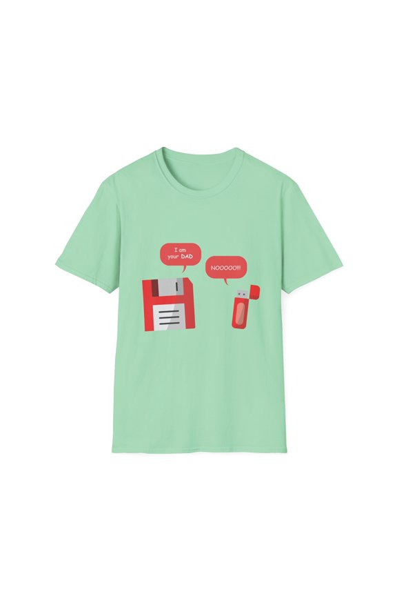 Funny I'm Your Dad Floppy Disk USB Men Women Novelty Science Technology Graphic Gift Unisex Softstyle T-Shirt