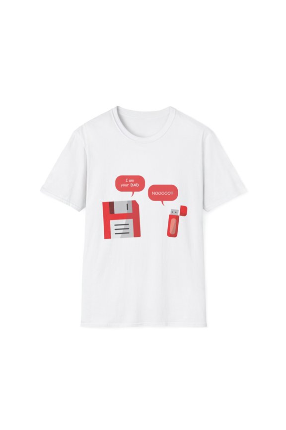 Funny I'm Your Dad Floppy Disk USB Men Women Novelty Science Technology Graphic Gift Unisex Softstyle T-Shirt