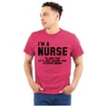 thumbnail image 1 of Funny I'm a Doctor I'm Never Wrong Plus Size Crewneck Graphic Tee Shirt Brisco Brands 3X, 1 of 5
