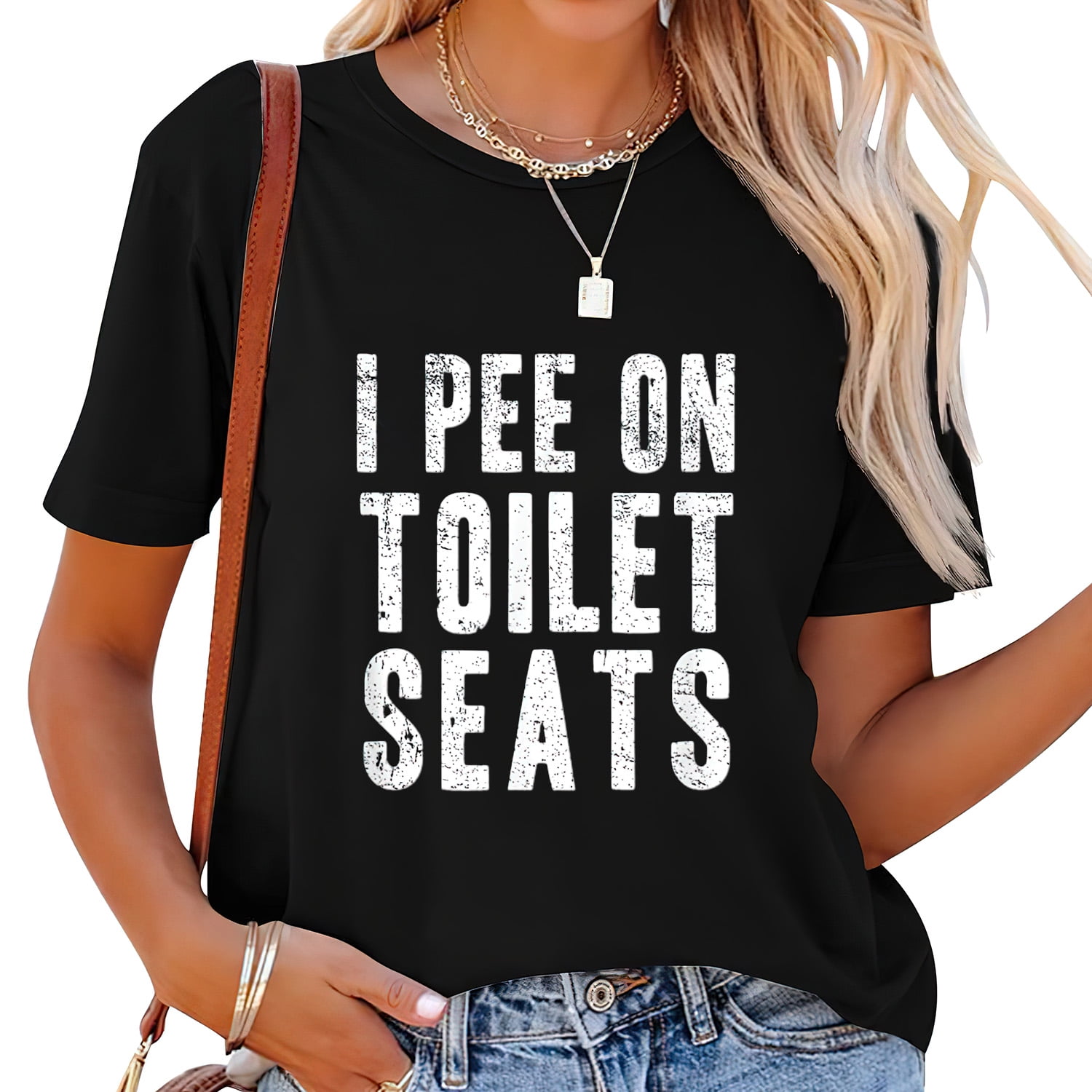 Funny I pee on toilet seats offensive adult humor TShirt