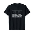 thumbnail image 1 of Funny IT Tech Computer Programmer Shirt Code Doesn't Work Why? T-Shirt, 1 of 5