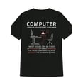 thumbnail image 1 of Funny IT Tech Support Computer Troubleshooting Diagram Humor Graphic T-Shirt Retro Geek Nerd Programmer Men's Short Sleeve Tee, 1 of 6