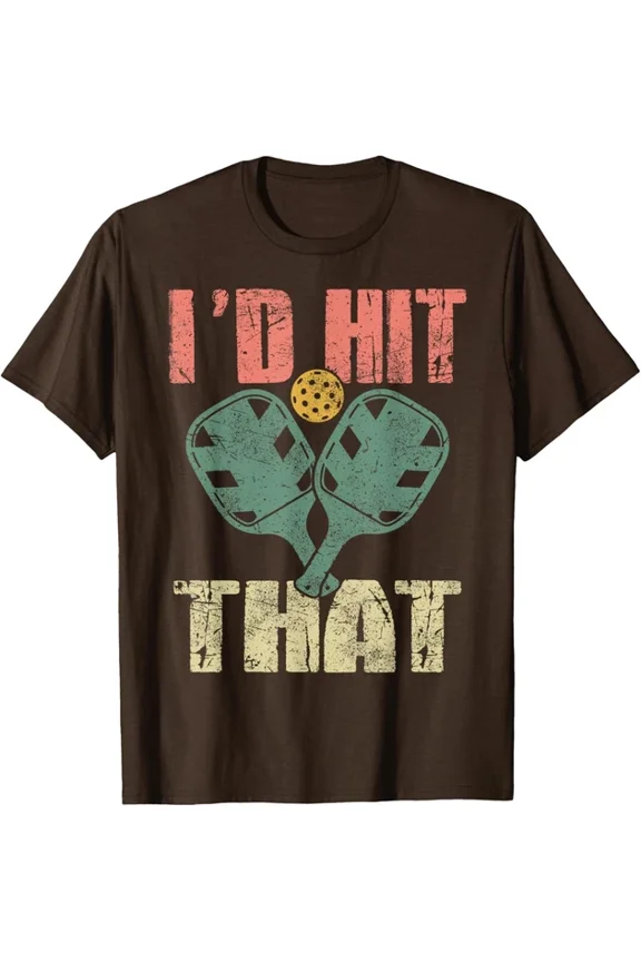 Funny Id Hit That Pickleball Retro Men Women Dad Mom Vintage T-Shirt Unisex S-5XL Hot Trending Shirt, Vintage Birthday Gift