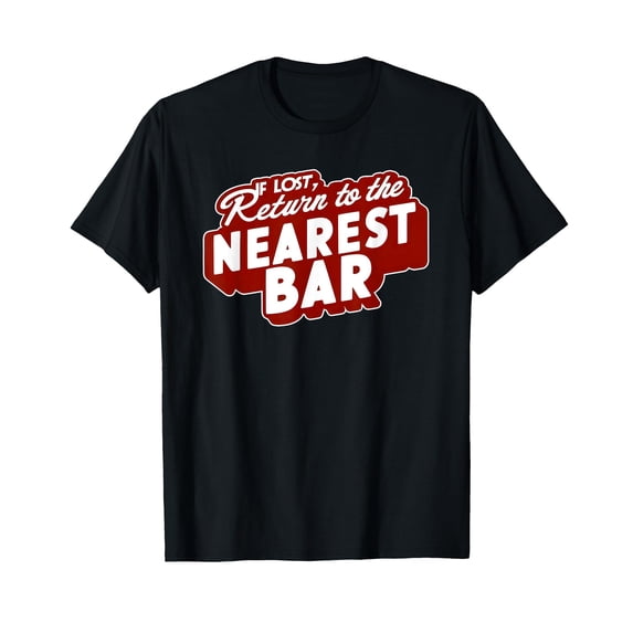 Funny If Lost Return to the Nearest Bar Graphic T-Shirt for Humorous Parenting