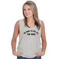 thumbnail image 1 of Funny Im Here To Pet Dogs Cute Lover Tank Top Tee Shirt Women Brisco Brands S, 1 of 6