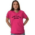 thumbnail image 1 of Funny Im Here To Pet Dogs Cute Lover Women's Graphic T Shirt Tees Brisco Brands M, 1 of 6