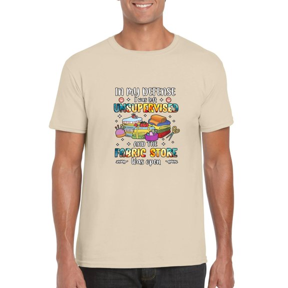 Funny In My Defense I Was Left Unsupervised Sewing Quote Unisex T-Shirt