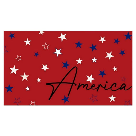Funny Independence Day Doormat Patriotic Memorial Day Welcome Mat Non-Slip Entrance Door Rugs Area Rug Tape for Hardwood Floors Summer Indoor Home Decor Front Door Mats Summer Decoration 16x24IN