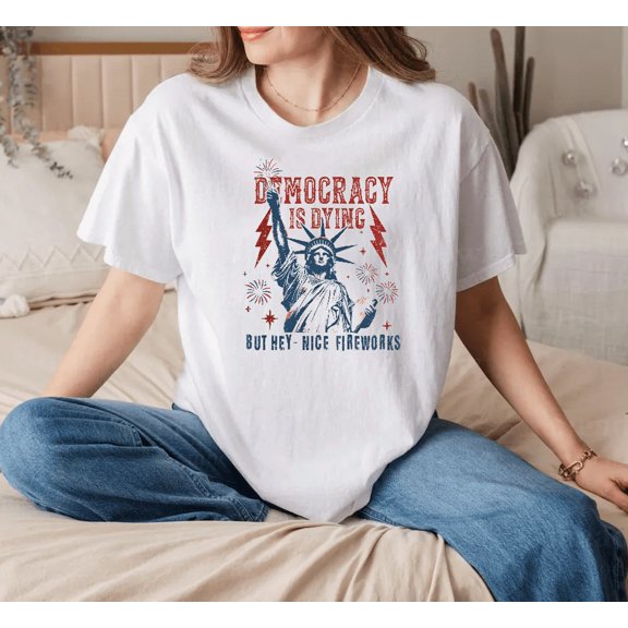 Funny Independence Day Inspired Sarcastic Quote Graphic Casual Print Unisex T-Shirt V61340, up to size 5XL