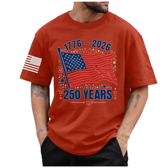 Funny Independence Day Shirt Short Sleeve T Shirts for Men Men's Workout Tank Top Casual Soft Short Sleeve Gym Muscle Shirts Bodybuilding Tee Red,M