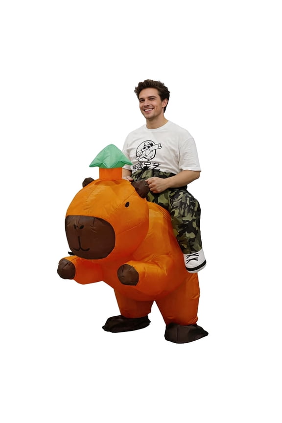 Funny Inflatable Ride On Capybara Costume Blow up Suits for Party Cosplay Halloween Costumes