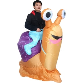 Funny Inflatable Snail Costume,Inflatable Animal Cosplay Costumes,Adult Bolw-up Snail Suit Outfit for Birthday Christmas Halloween Party