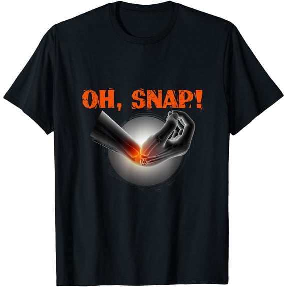 Funny Injury Recovery T-Shirt Broken Wrist Oh Snap