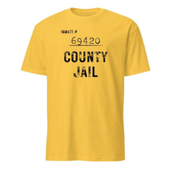 Funny Inmate 69420 County Jail Easy Halloween Costume T-Shirt (Daisy, XL)