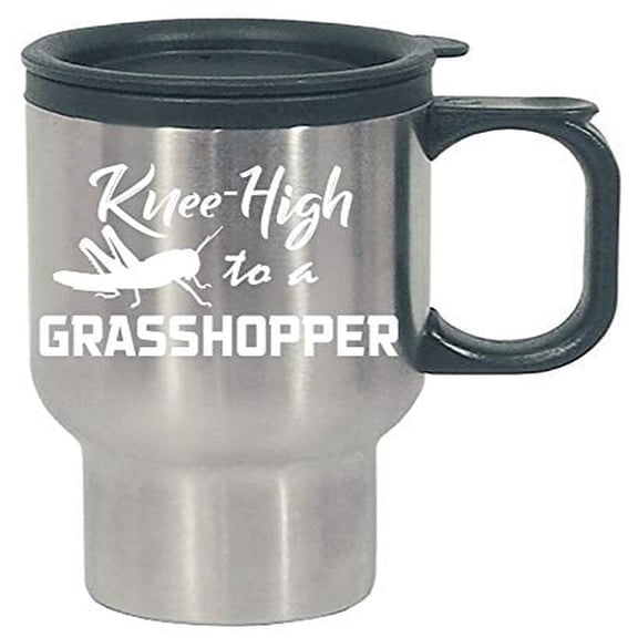 Funny Grasshopper Travel Mug - Stainless Steel Bug Humor Coffee Cup