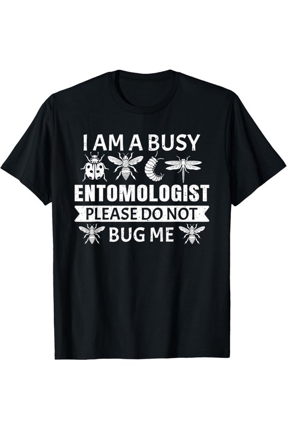 Funny Insects Design For Men Women Boys Girls Entomologist T-ShirtMen's and women's gift, black and white T-shirt, size: Extra large S-4XL