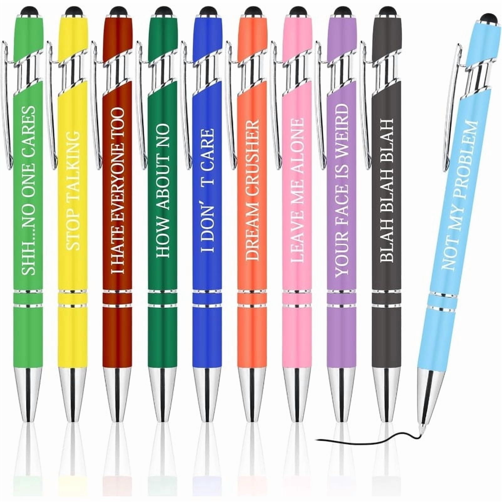 [Funny Inspirational Pens] 10pcs Snarky Office Pens - Funny Metal ...