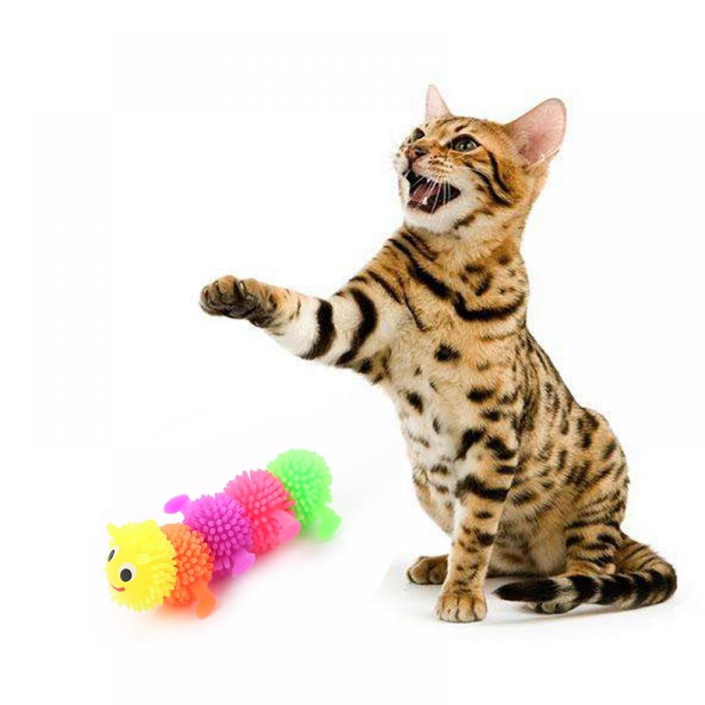 Funny Interactive Cat Rubber Toy Animal-shaped Pet Kitten Chewing Toy