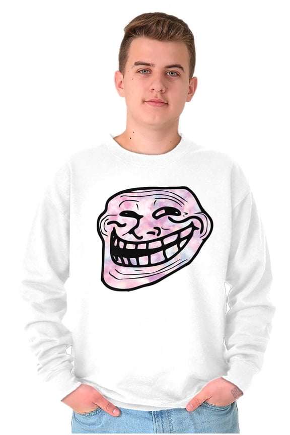 Funny Internet Troll Face Meme Unisex Plus Size Sweatshirt Brisco Brands 3X