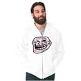 thumbnail image 1 of Funny Internet Troll Face Meme Unisex Plus Size Zip Hoodie Brisco Brands 4X, 1 of 5