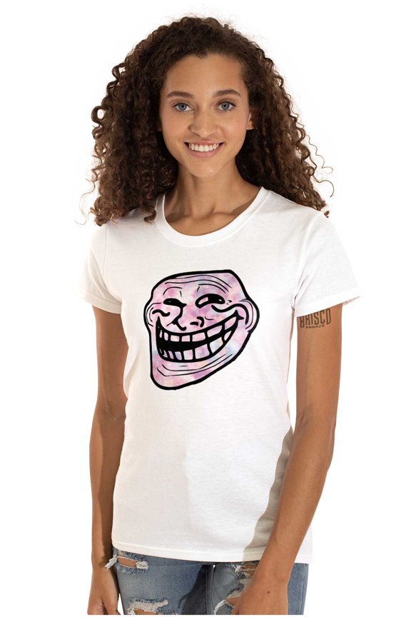 Funny Internet Troll Face Meme Women's T Shirt Ladies Tee Brisco Brands M