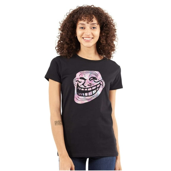 Funny Internet Troll Face Meme Women's T Shirt Ladies Tee Brisco Brands S