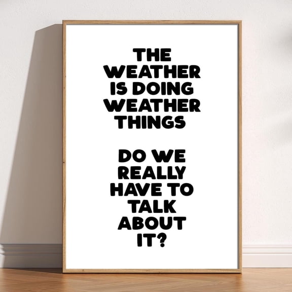 Funny Introvert Poster Weather Quote Print Home Decor Office Wall Art Home Decor Office Wall Art