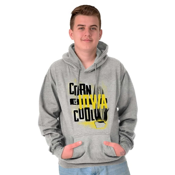 Funny Iowa Pride Corn is Cool IA Hoodie Sweatshirt Women Men Brisco Brands L
