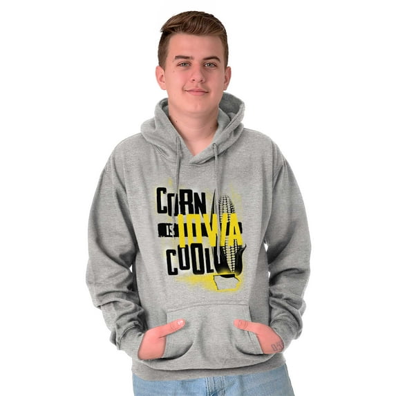 Funny Iowa Pride Corn is Cool IA Unisex Plus Fleece Graphic Hoodie Brisco Brands 2X