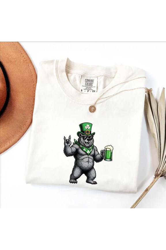 Funny Irish Ape Graphic Tee | Comfort Colors St. Patrick's Day Shirt | Festive Party Animal Gift