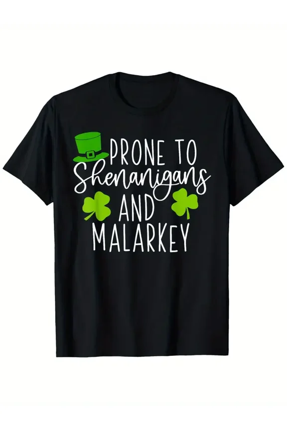 Funny Irish Slogan Shenanigans Malarkey Unisex Short Sleeve Graphic Tee