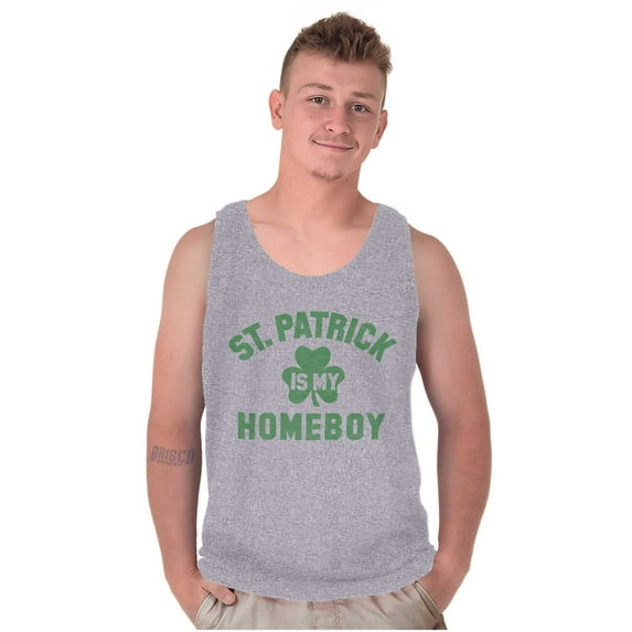 Funny Irish St. Patrick is My Homeboy Plus Size Graphic Tank Top Brisco Brands 3X